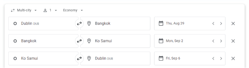 Finding Multi-City Tickets on Google Flights